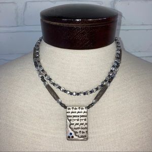 Multilingual “Peace” Beaded Necklace by Chico’s